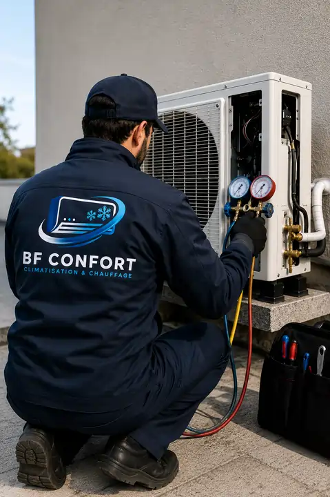 Technicien BF CONFORT en intervention climatisation à Narbonne